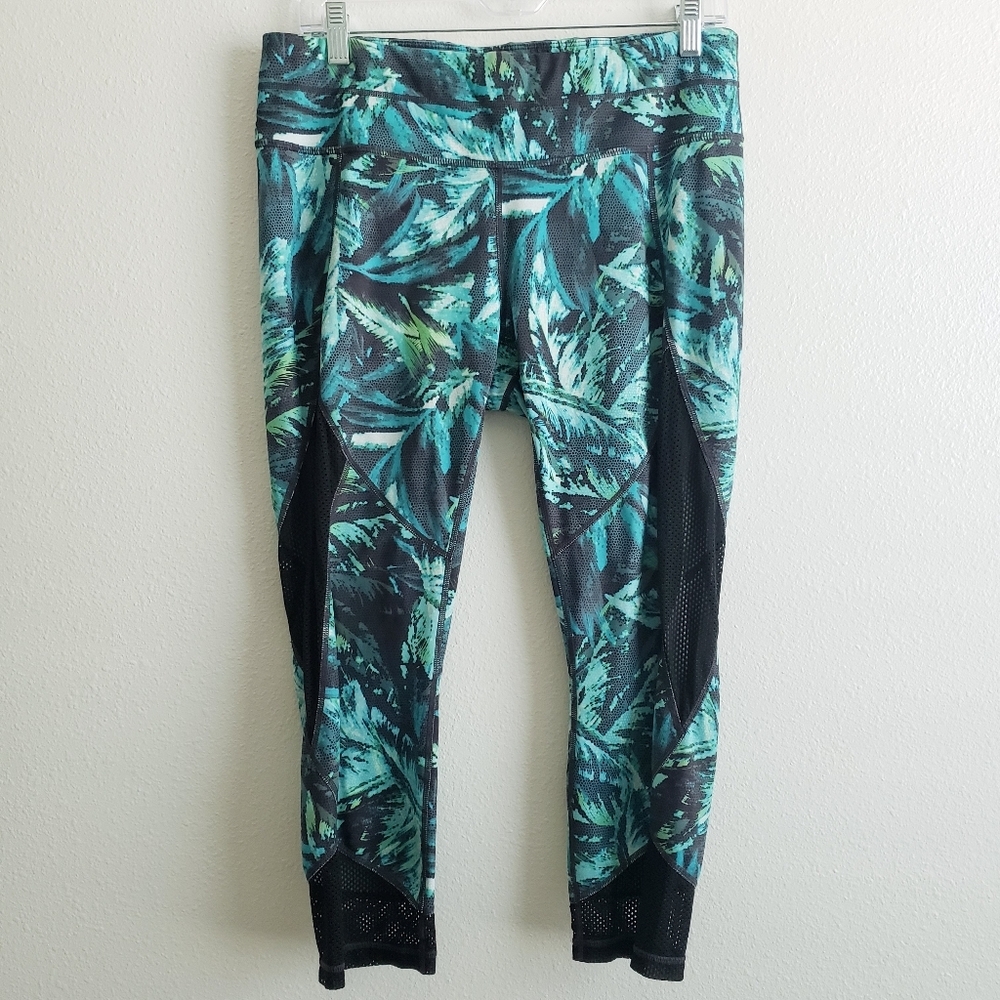 Athleta Abstract Napali Sonar Mesh Cropped Athletic Sports Pants